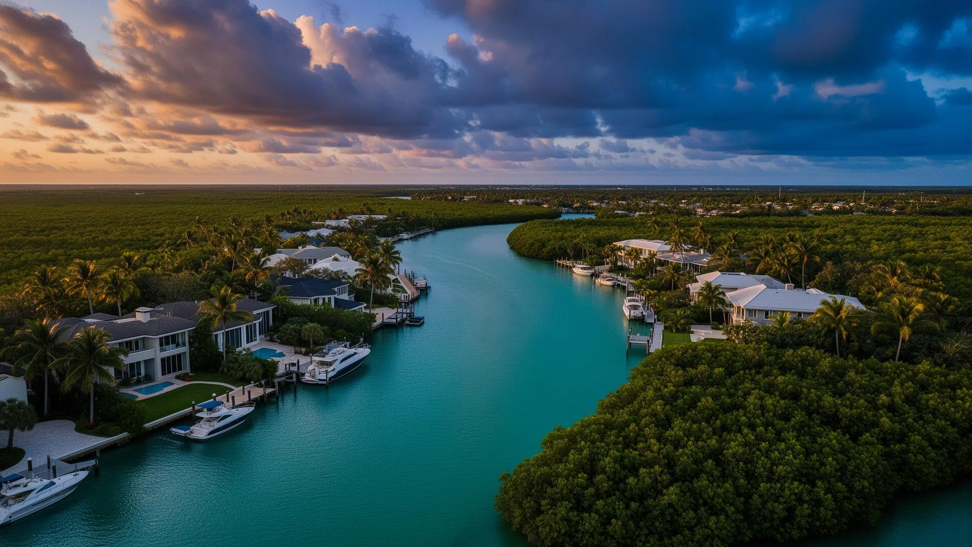 Aerial view of Treasure Coast luxury homes